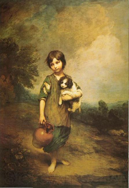 Thomas Gainsborough A Cottage Girl with Dog and Pitcher Germany oil painting art